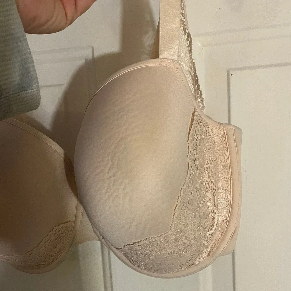 ThirdLove NWOT‎ $78 Women's Cream 24/7 Lace Detail T-Shirt Underwired Bra in 34H
